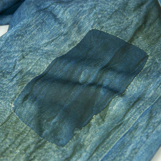 TALKING ABOUT THE ABSTRACTION トーキングアバウトジアブストラクション 転写デニム スウェットイージーパンツ M ブルー TATA g3426 |  | 03