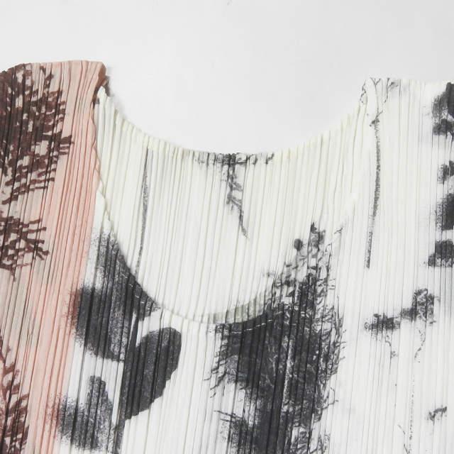 PLEATS PLEASE プリーツプリーズ 日本製 フラワープリント プリーツノースリーブワンピース PP43-JT577 3 マルチカラー チュニック g3490 |  | 03