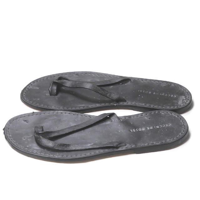 CECCHI DE ROSS レザーサンダル40 新品　GUIDI 48000円 CECCHI DE ROSS レザーサンダル 40 新品 guidi Guidi ブラック