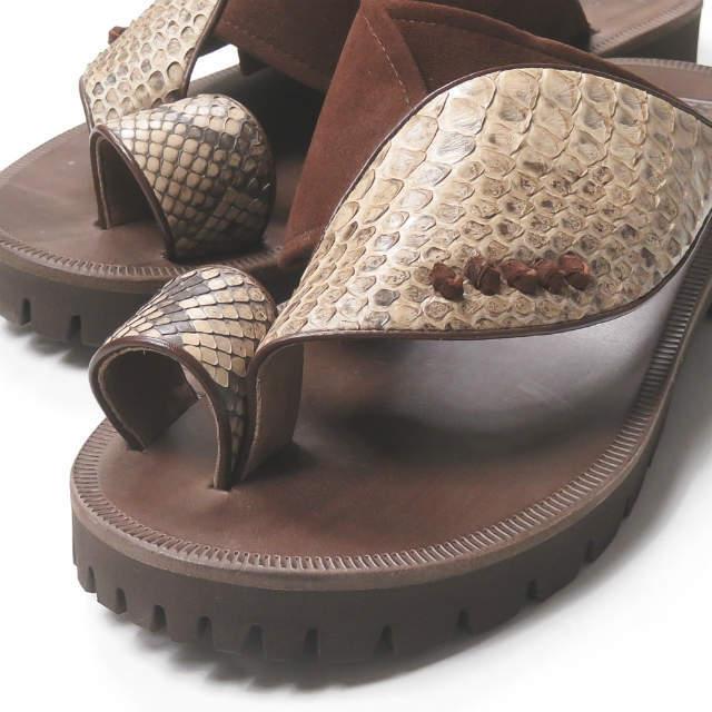 新品 MARTEGANI マルテガーニ Arabian Sandal - python / Thong 