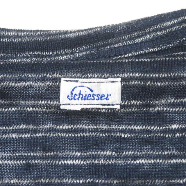 新品 Schiesser シーサー HELMUT - Striped Slub Linen-Jersey T-Shirt リネンボーダーポケットTシャツ 160907 6/L ネイビー 半袖 g3553 |  | 07
