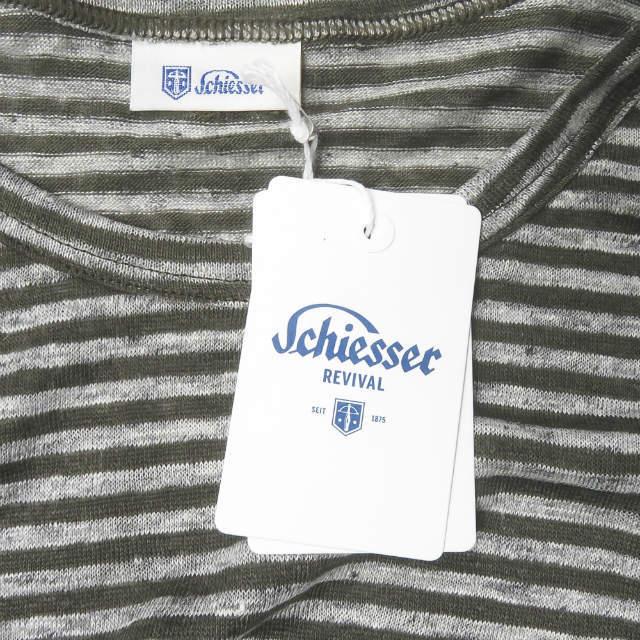 新品 Schiesser シーサー HELMUT - Striped Slub Linen-Jersey T-Shirt リネンボーダーロングスリーブTシャツ 160923 5/M オリーブ g3554 |  | 02