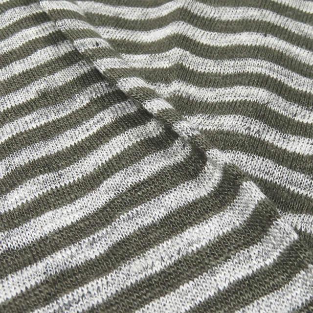 新品 Schiesser シーサー HELMUT - Striped Slub Linen-Jersey T-Shirt リネンボーダーロングスリーブTシャツ 160923 5/M オリーブ g3554 |  | 06