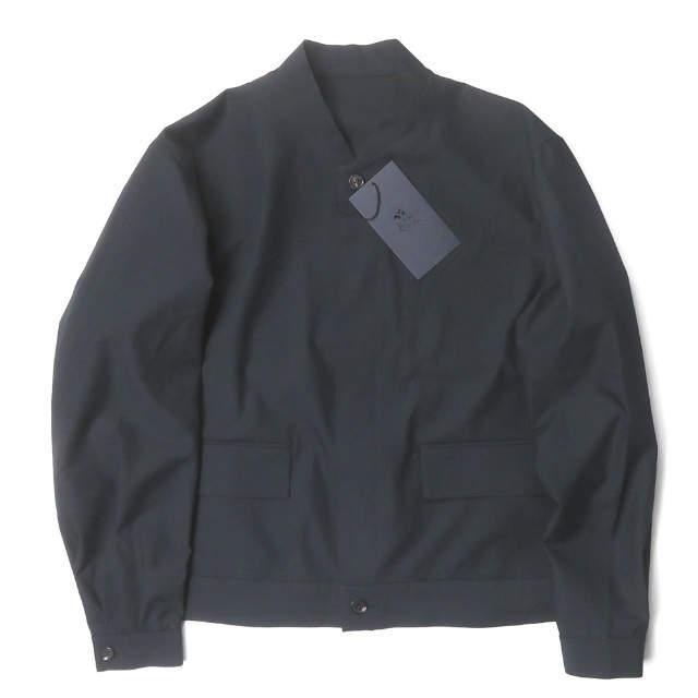 新品 URU ウル 21SS 日本製 POLYESTER FLY FRONT BLOUSON 1重仕立て フライフロントブルゾン 21SPE02 2 ネイビー ジャケット g3588 | 