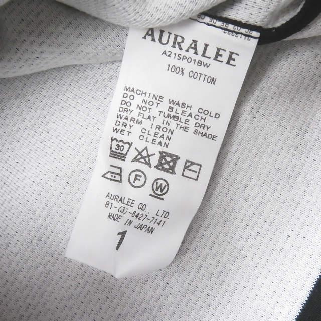【美品】AURALEE オーラリー ボートネックT クロップ丈 白 0 SUPER HIGH GAUGE SHEER RIB L／S