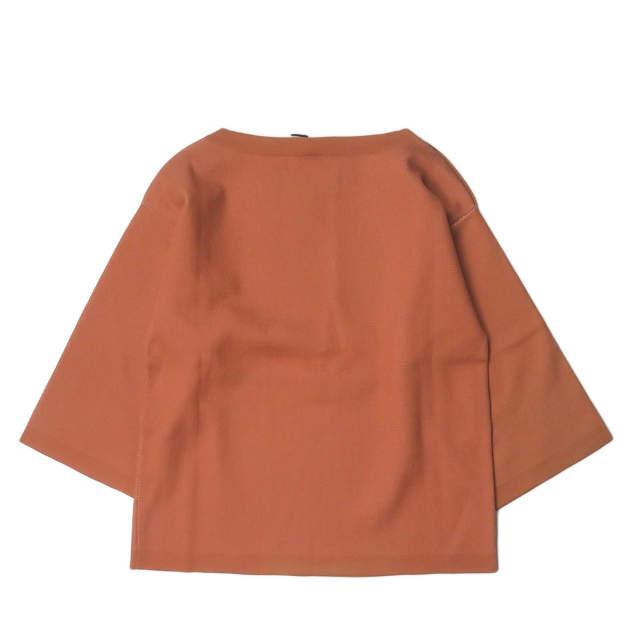 新品 AURALEE オーラリー 21SS 日本製 GIZA BIRDS EYE DOUBLE FACE BOAT NECK P/O ボートネックニットTシャツ A21SP01BW 0 オレンジ g3619 |  | 01