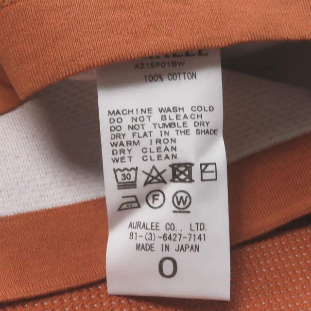 新品 AURALEE オーラリー 21SS 日本製 GIZA BIRDS EYE DOUBLE FACE BOAT NECK P/O ボートネックニットTシャツ A21SP01BW 0 オレンジ g3619 |  | 08