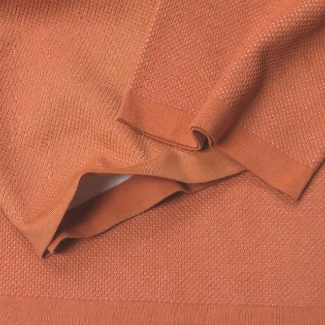 AURALEE - AURALEE オーラリー 21SS 日本製 GIZA BIRDS EYE DOUBLE FACE BOAT NECK P/O バーズアイボートネックニットTシャツ A21SP01BW 0 オレンジ 七分袖 トップス【新古品】【中古】【AURALEE】 AURALEE - AURALEE オーラリー 21SS 日本製 GIZA BIRDS EYE