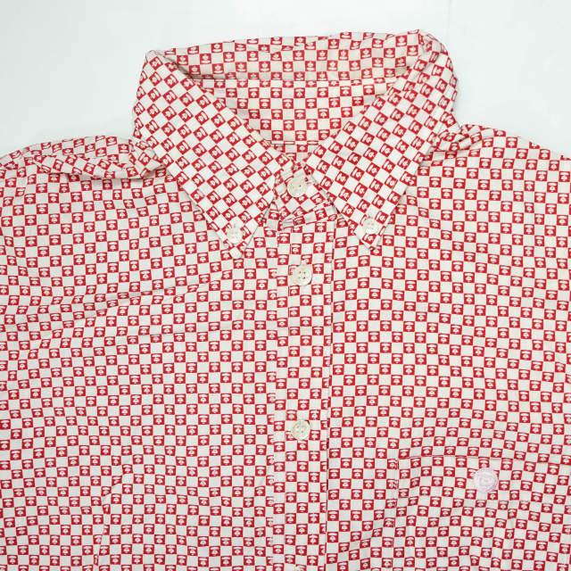 A BATHING APE ア ベイシング エイプ 大猿 ギンガムチェックショートスリーブBDシャツ L レッド 半袖 BAPE トップス g3657 |  | 03