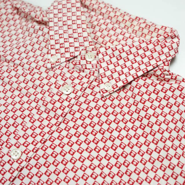 A BATHING APE ア ベイシング エイプ 大猿 ギンガムチェックショートスリーブBDシャツ L レッド 半袖 BAPE トップス g3657 |  | 04