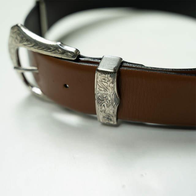 TOGA PULLA トーガ プルラ Metal buckle belt メタルバックルベルト ONE SIZE ブラウン シルバー レザー g3775 |  | 01