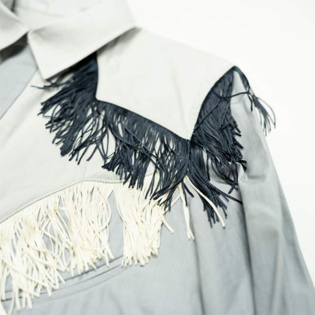 TOGA PULLA トーガ プルラ 17AW 日本製 フリンジウエスタンシャツ 