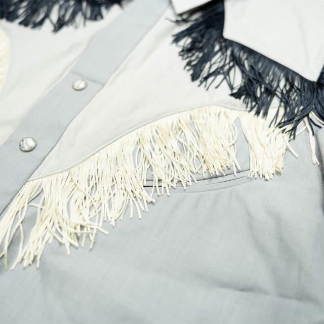 TOGA PULLA トーガ プルラ 17AW 日本製 フリンジウエスタンシャツ 