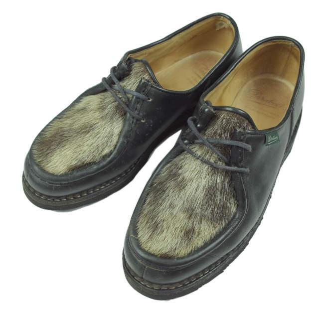 PARABOOT パラブーツ フランス製 MICHAEL PHOQUE ミカエル フォック 42(27cm) ブラック チロリアンシューズ アザラシ シューズ g3976