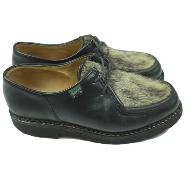 PARABOOT パラブーツ フランス製 MICHAEL PHOQUE ミカエル フォック 42(27cm) ブラック チロリアンシューズ アザラシ シューズ g3976 |  | 01