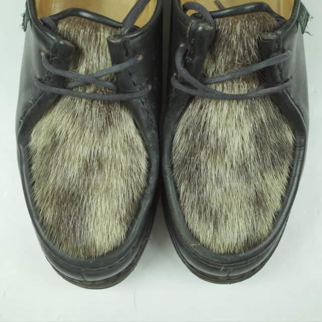 PARABOOT パラブーツ フランス製 MICHAEL PHOQUE ミカエル フォック 42(27cm) ブラック チロリアンシューズ アザラシ シューズ g3976 |  | 04