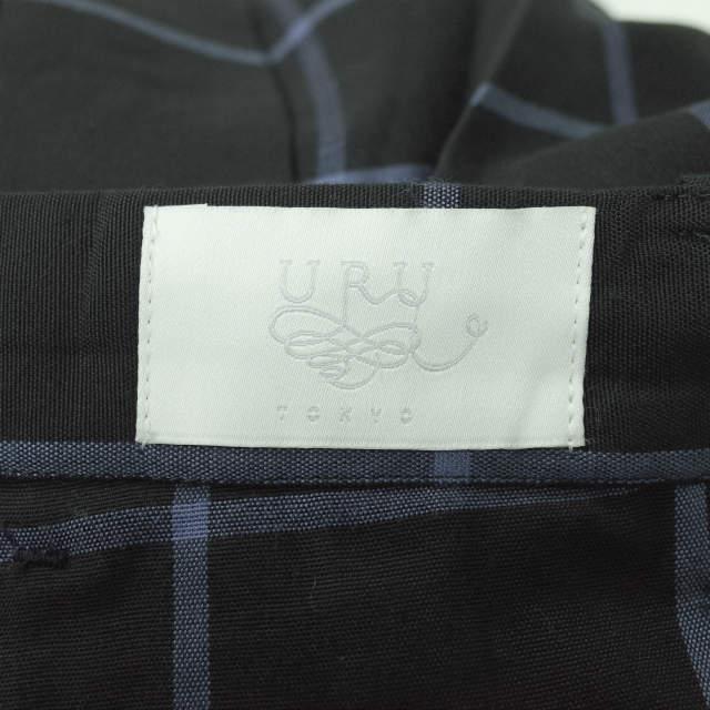 URU ウル 日本製 レーヨンチェック2タックショーツ 14SOP06 2 ブラック ショートパンツ ボトムス g4107 |  | 02