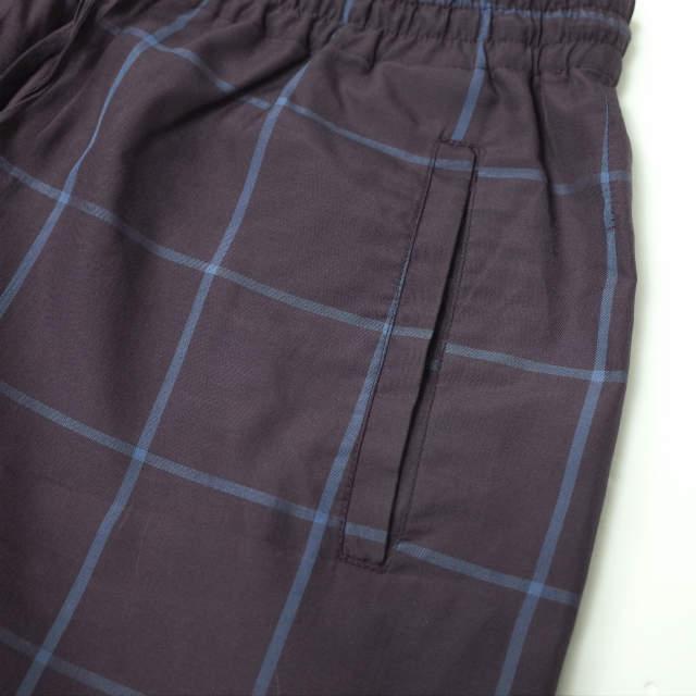 URU ウル 日本製 レーヨンチェックイージーパンツ 13FUP05 2 パープル ボトムス g4110 |  | 03