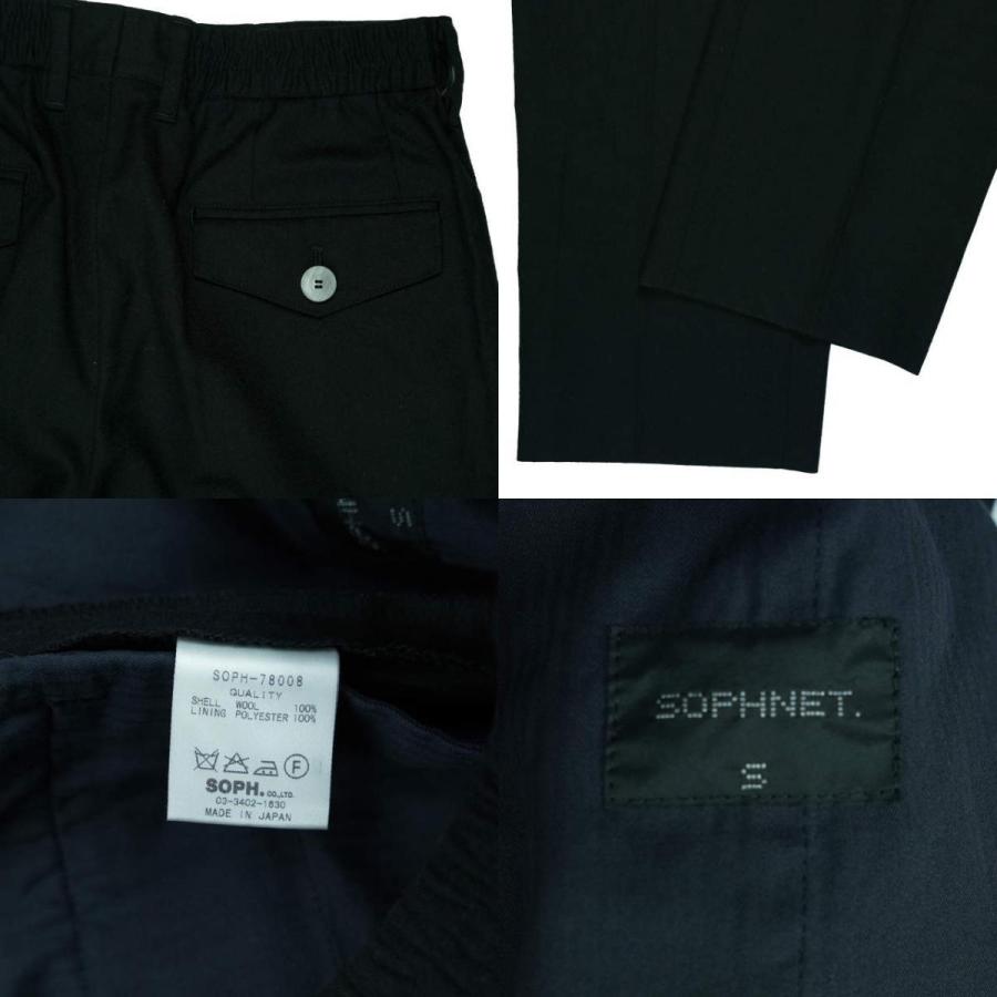 SOPHNET. ソフネット WOOL 3 BUTTON JACKET ＆ EASY SLACKS SOPH-78008 S ブラック スーツ セットアップ ジャケット スラックス g4266 |  | 09