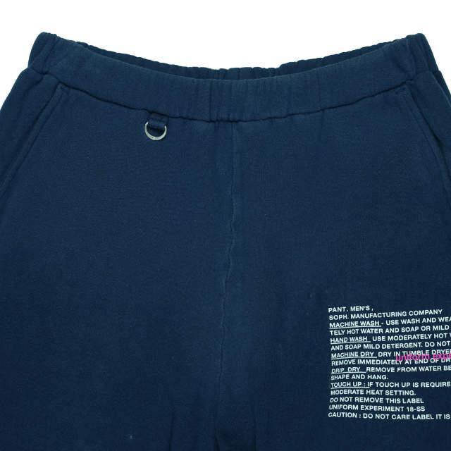uniform experiment ユニフォームエクスペリメント 18SS THREE QUARTER CUT OFF SWEAT PANT スウェットパンツ UE-180057 １ ネイビー g4268 |  | 03