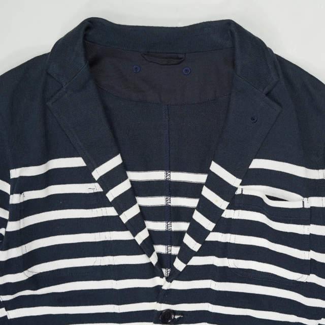 SOPHNET. ソフネット 日本製 PANEL BORDER 2 BUTTON JACKET パネルボーダー2Bジャケット SOPH-120029 S ネイビー テーラード g4276 |  | 02