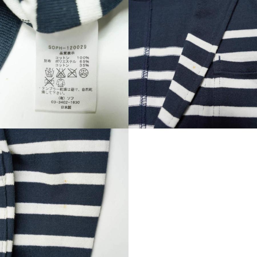 SOPHNET. ソフネット 日本製 PANEL BORDER 2 BUTTON JACKET パネルボーダー2Bジャケット SOPH-120029 S ネイビー テーラード g4276 |  | 09