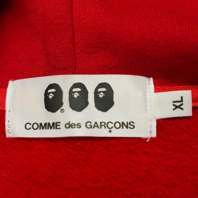 COMME des GARCONS x A BATHING APE コムデギャルソン エイプ 20AW 別注 吹き出しロゴ スウェットジップアップパーカー XL レッド g4346 |  | 02