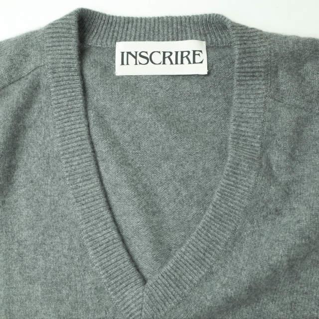 INSCRIRE アンスクリア 20AW エルボーパッチカシミヤVネックプル INSCRIRE アンスクリア 20AW エルボーパッチカシミヤVネックプル