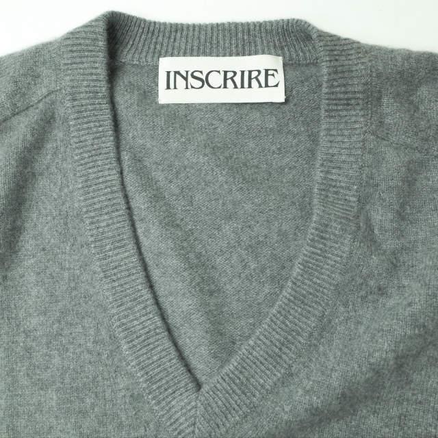 INSCRIRE アンスクリア 20AW エルボーパッチカシミヤVネックプル