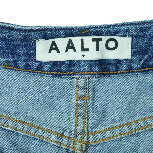 AALTO アールト WIDE DENIM TROUSER WITH FRONT PLEATS フロント AALTO アールト WIDE DENIM TROUSER WITH FRONT PLEATS フロント