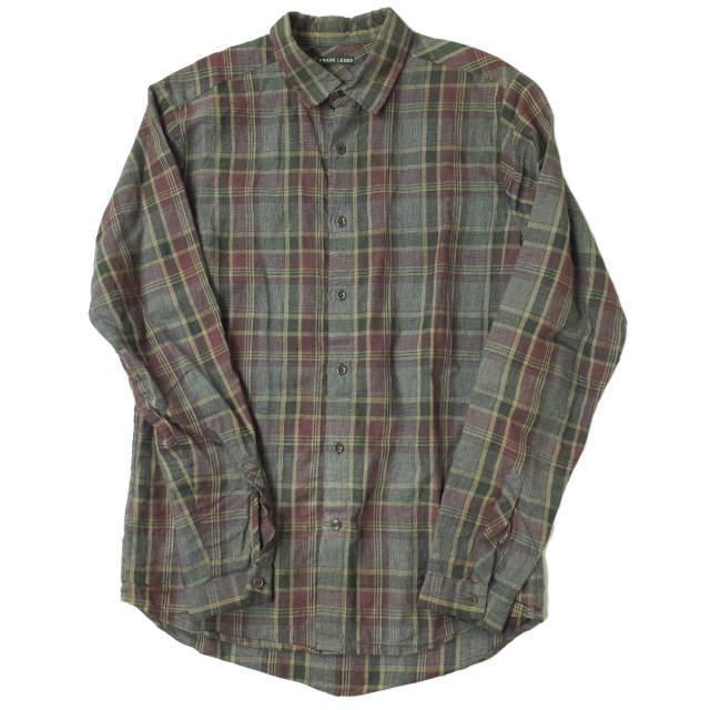 FRANK LEDER フランクリーダー LIMITED 30P Red ＆ Blue Square Linen Shirt 30着限定 スクエアーチェックリネンシャツ 0726016 S g4555 | 