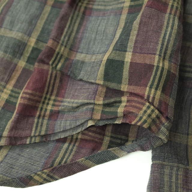 FRANK LEDER フランクリーダー LIMITED 30P Red ＆ Blue Square Linen Shirt 30着限定 スクエアーチェックリネンシャツ 0726016 S g4555 |  | 05
