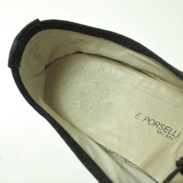 E.PORSELLI ポルセッリ スエードジャズシューズ 44(27-28cm程度) ブラック バレエシューズ フラットシューズ シューズ g4568 |  | 08