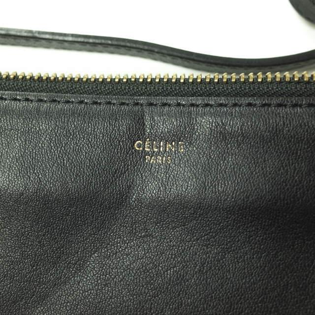 CELINE セリーヌ イタリア製 TRIO LARGE トリオラージ ブラック ショルダーバッグ クロスボディ カバン g4635 |  | 02