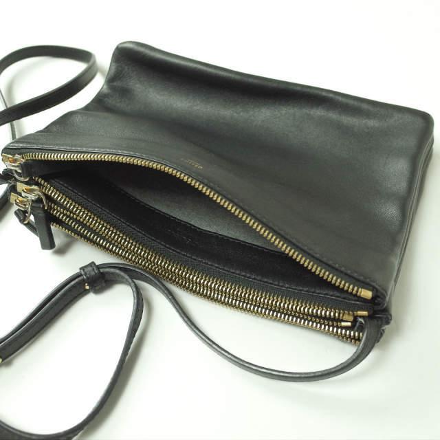 CELINE セリーヌ イタリア製 TRIO LARGE トリオラージ ブラック ショルダーバッグ クロスボディ カバン g4635 |  | 04