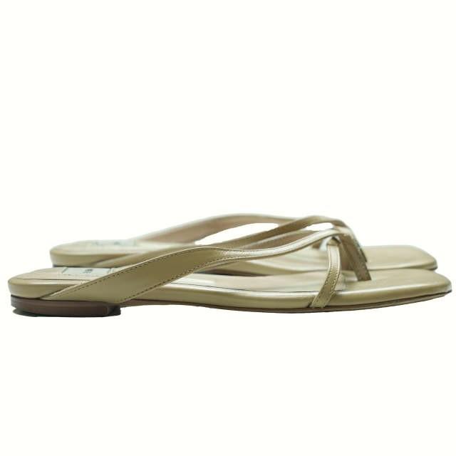 ELIN エリン 日本製 スクエアトングサンダル 35(22cm) ベージュ レザー シューズ g4641 |  | 02