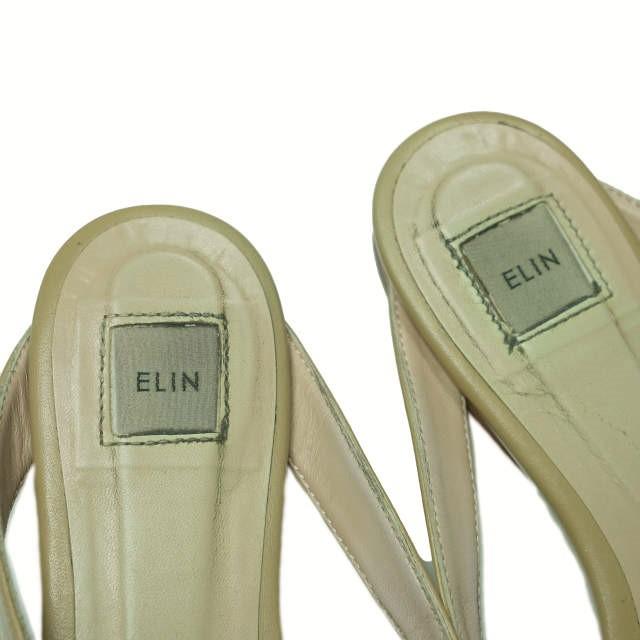 ELIN エリン 日本製 スクエアトングサンダル 35(22cm) ベージュ レザー シューズ g4641 |  | 06