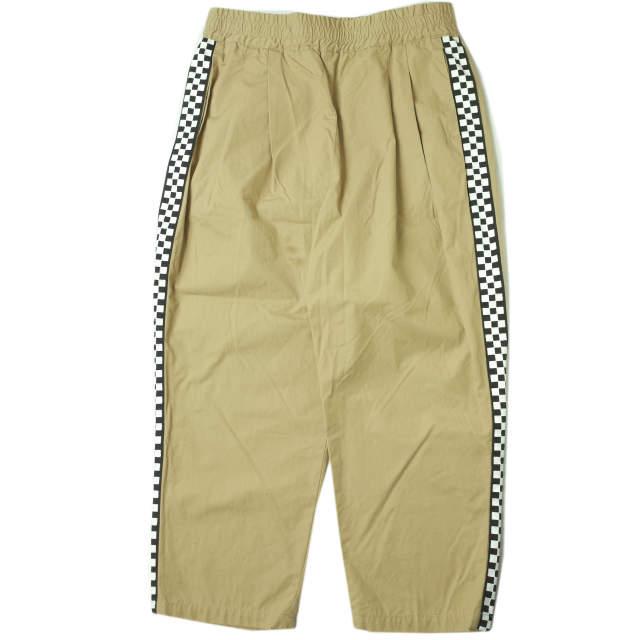 坩堝 RUTSUBO x I＆ME ルツボ アイアンドミー 18SS SIDE CHECKER EASY PANTS サイドチェッカーフラッグイージーパンツ M ベージュ g4709 | 