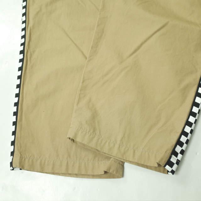坩堝 RUTSUBO x I＆ME ルツボ アイアンドミー 18SS SIDE CHECKER EASY PANTS サイドチェッカーフラッグイージーパンツ M ベージュ g4709 |  | 05