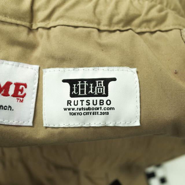坩堝 RUTSUBO x I＆ME ルツボ アイアンドミー 18SS SIDE CHECKER EASY PANTS サイドチェッカーフラッグイージーパンツ M ベージュ g4709 |  | 07