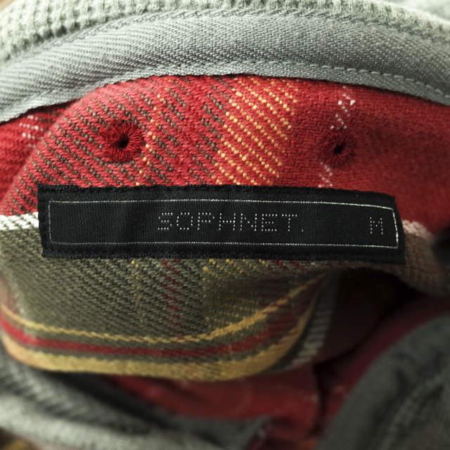 SOPHNET. ソフネット HEAVY WEIGHT FLANNEL CHECK HOOD SHIRT (WASHED
