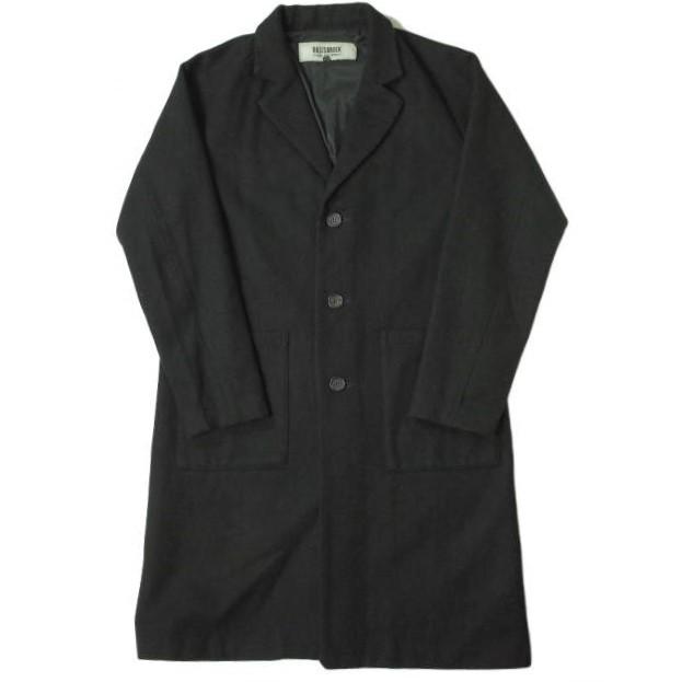 バージスブルック チェスターコート ダブルボタン メルトン ウール XXL BASISBROEK バージスブルック ベルギー製 VILTON ウールチェスター