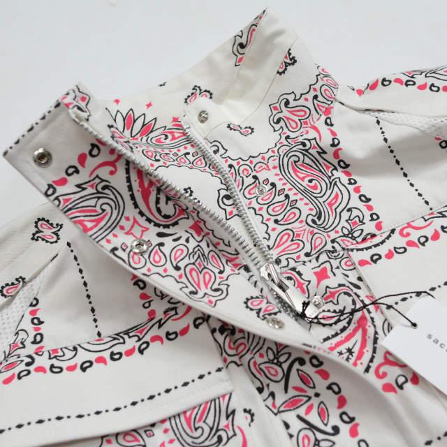 4新品51%of sacai バンダナ ブランドロゴ ブルゾン ジャケット 中綿 sacai サカイ 22SS 日本製 Bandana Print Blouson バンダナ