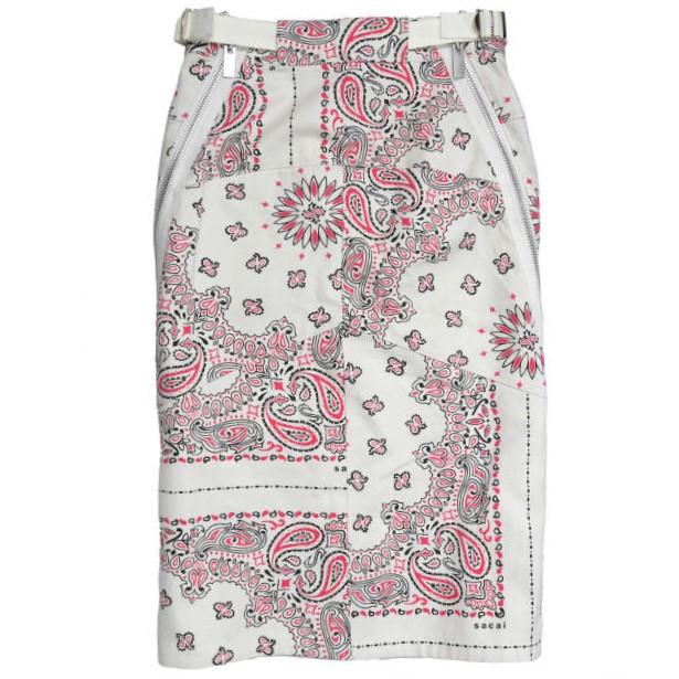 sacai サカイ 22SS 日本製 Bandana Print Skirt バンダナプリントスカート 22-05927 1 OFF WHITE ペイズリー ボトムス g4752 |  | 01