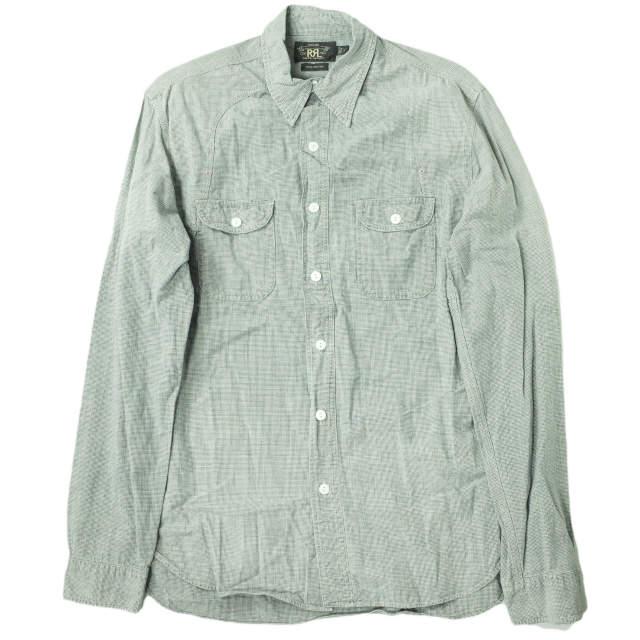 RRL ダブルアールエル L/S INDIGO DYE HOUNDS TOOTH WORK SHIRTS RRL ダブルアールエル L/S INDIGO DYE HOUNDS TOOTH WORK SHIRTS