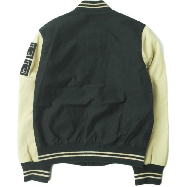 RRL ダブルアールエル SOUTHPAW BOXING VARSITY JACKET 袖レザースタジャン XS ブラック/ベージュ