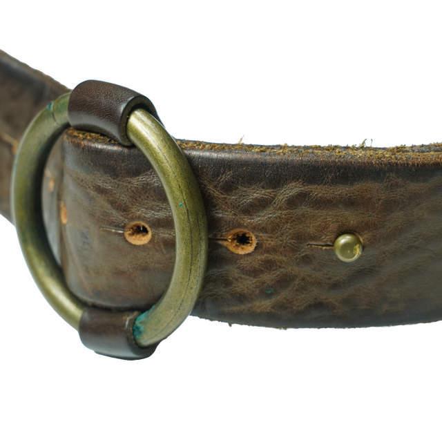 RRL ダブルアールエル イタリア製 LEATHER RING BELT レザーリング