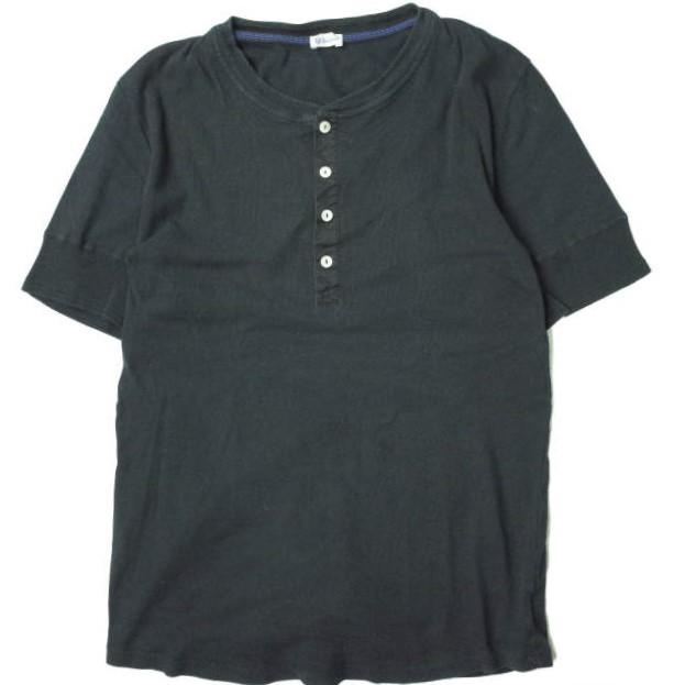 Schiesser シーサー Henley 1/2 ヘンリーネックTシャツ 11203 5 ブラック 半袖 カットソー トップス g5731 | 