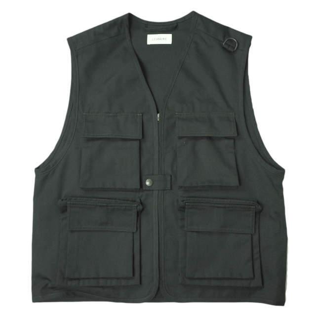 新品 LEMAIRE ルメール 21AW REPORTER VEST ユーティリティベスト M213 OW183 LF591 XS BLACK