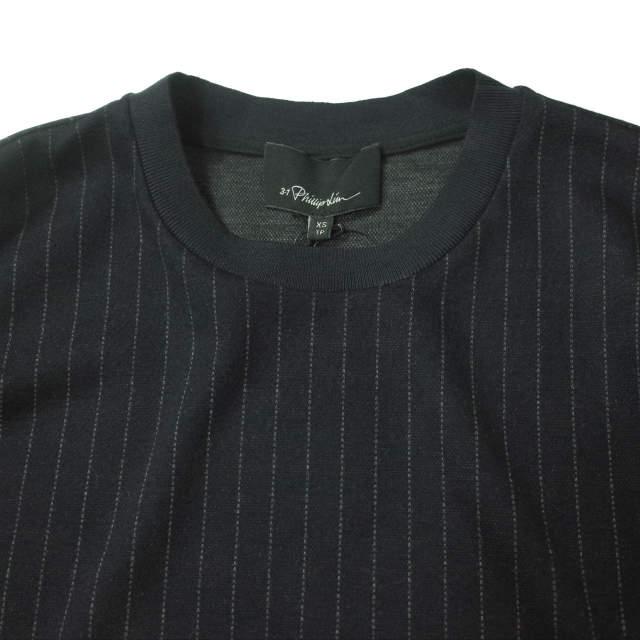 新品 3.1 Phillip Lim フィリップリム 17AW LS PERFECT T-SHIRT - PINSTRIPE PONTI ロングスリーブ TシャツF1721941PIPM XS NAVY g5859 |  | 04